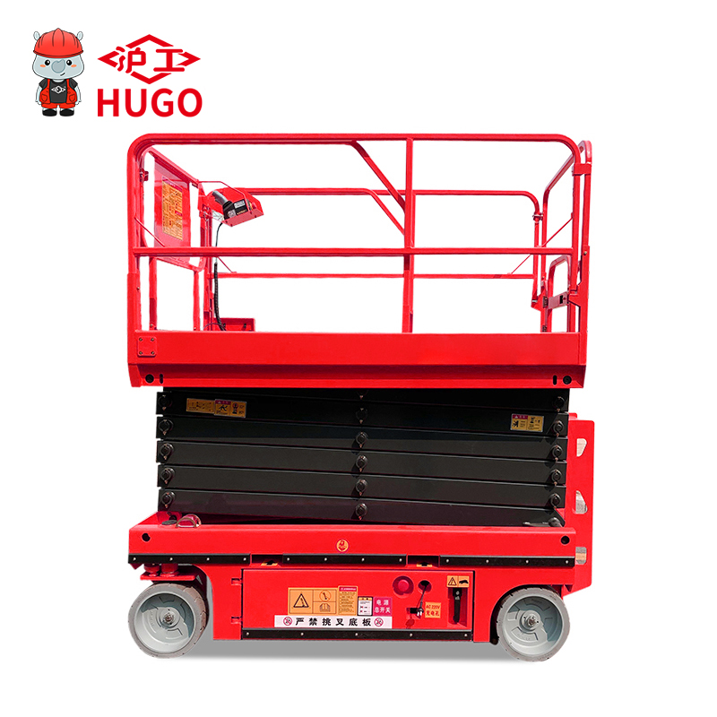 Τραπέζι εργασίας ανύψωσης HUGO 6M 300KG Full Self Lifting High Outdoor Mobile Hydraulic Lifting Platform Height Working Lift